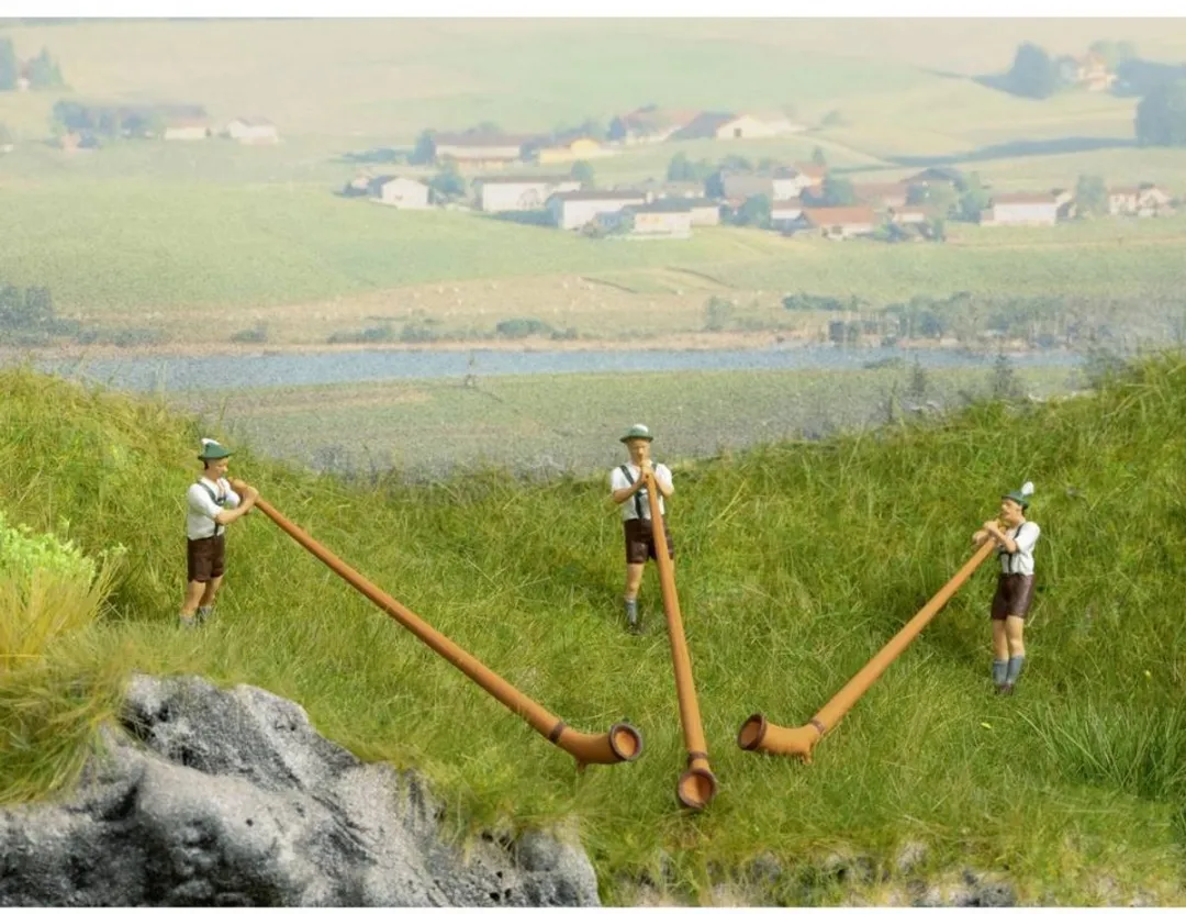 Noch Alpenhoornspelers H0 Figuren - Staand - Meerkleurig