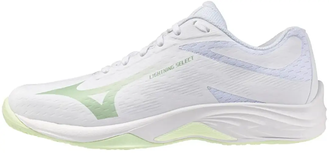 Mizuno Wave Lightning Select Dames Volleybalschoenen - White/Aqua Gray - afbeelding 4 van 6