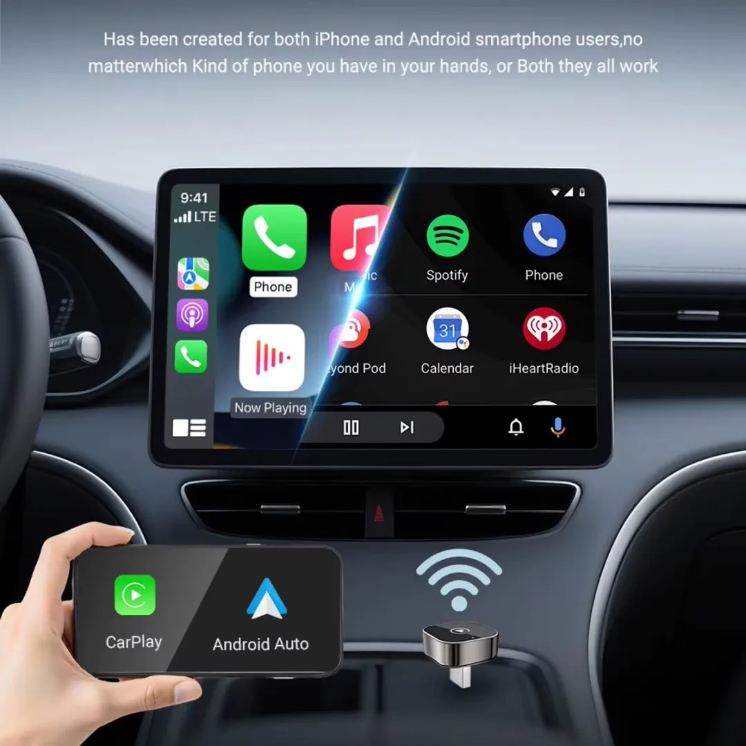 RedParrot Plugandplaycarplay CarPlay & Android Auto Adapter - Zilver