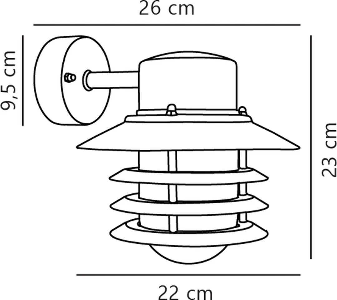 Nordlux Vejers Wandlamp E27 - 40W - Zwart - afbeelding 6 van 6