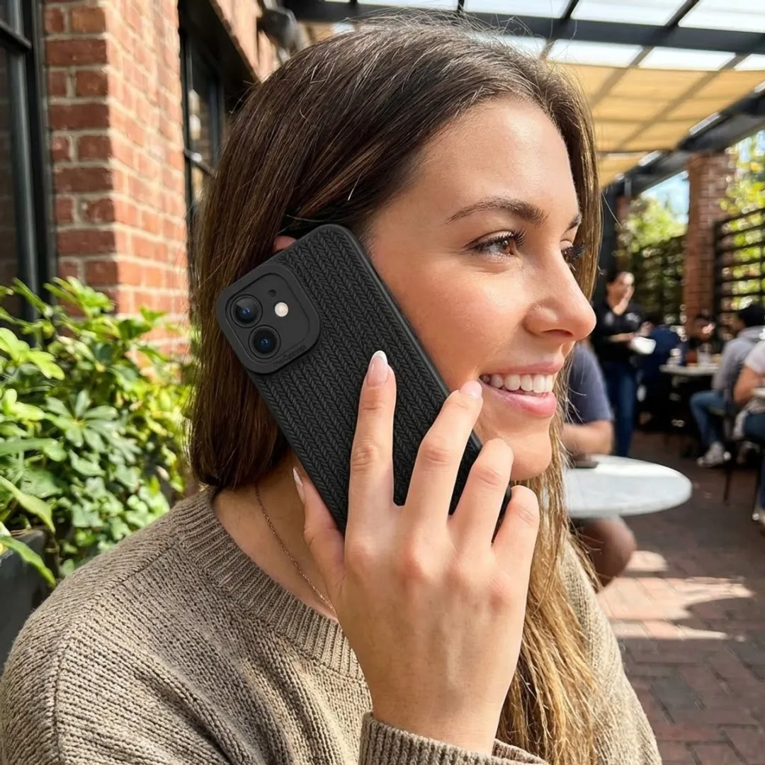 NUVEX iPhone 12 Hoesje Set Grijs/Zwart - Transparant & Gewatteerd