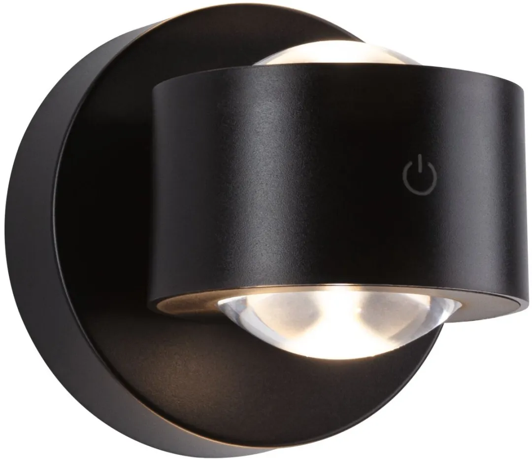 Paulmann Zorik LED Wandlamp op Accu IP44 - 2x1,1W 2700K - Zwart