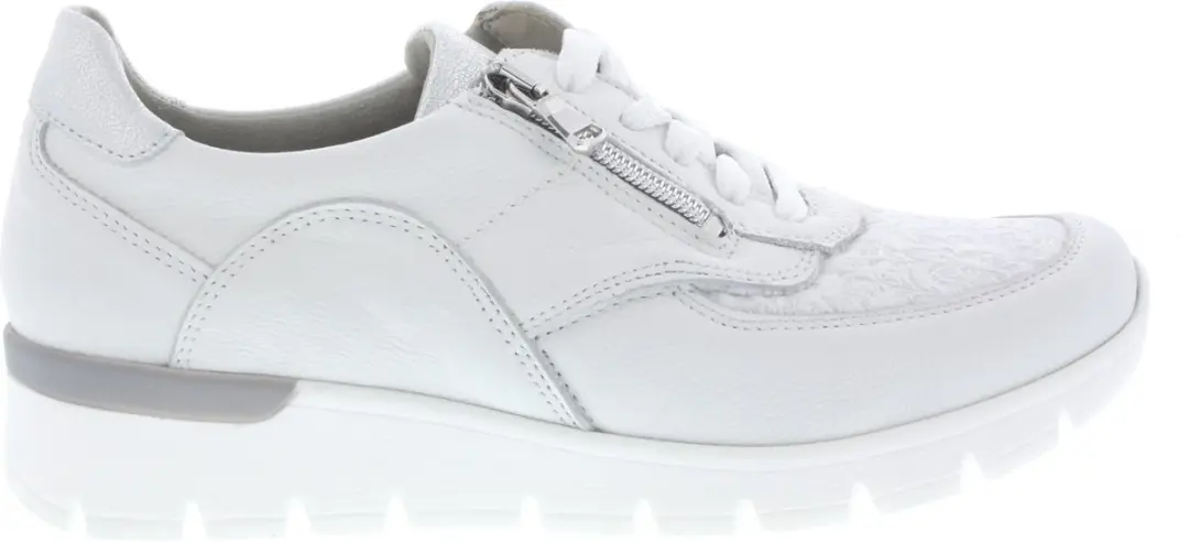Dames Veterschoenen Waldlaufer K-ramona Weiss-silber Wit