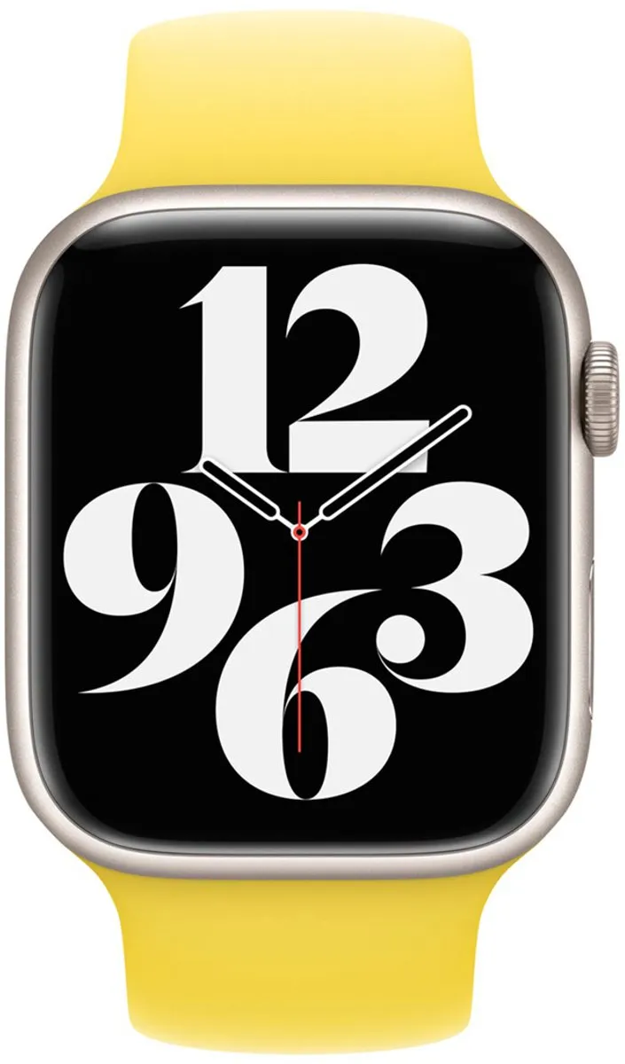 Apple Siliconen Solobandje Apple Watch - 38-42mm - Canary Yellow