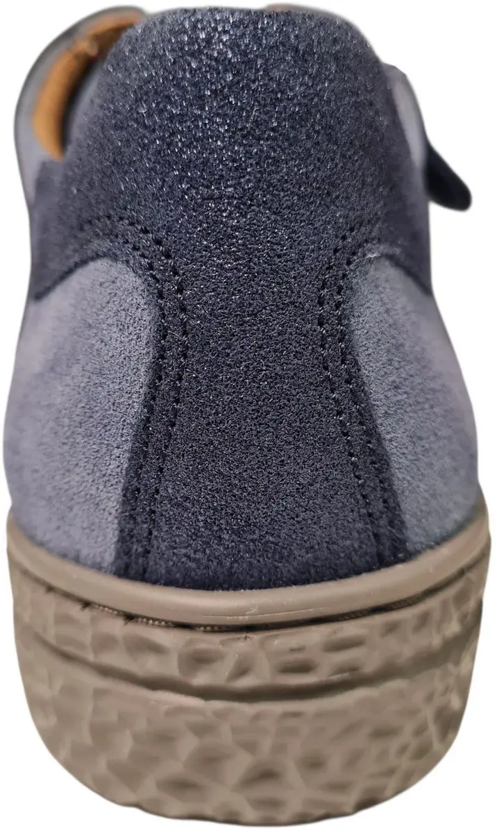 Hartjes Combi Met Hiel Suède Sneakers - Dames - Blauw - afbeelding 2 van 6