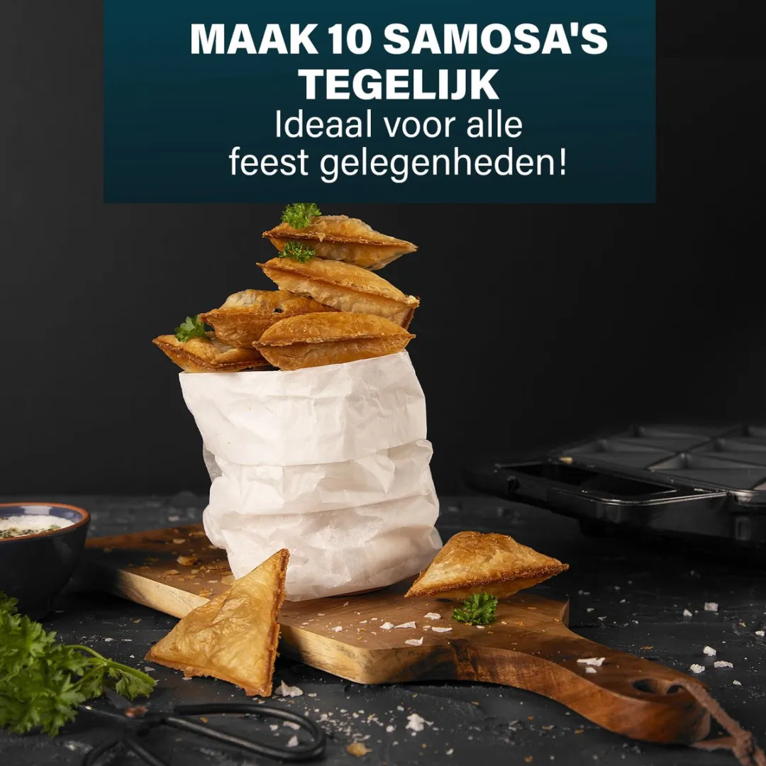 Princess Samosa Maker 123002 - 10 Hapjes - 700W - Grijs