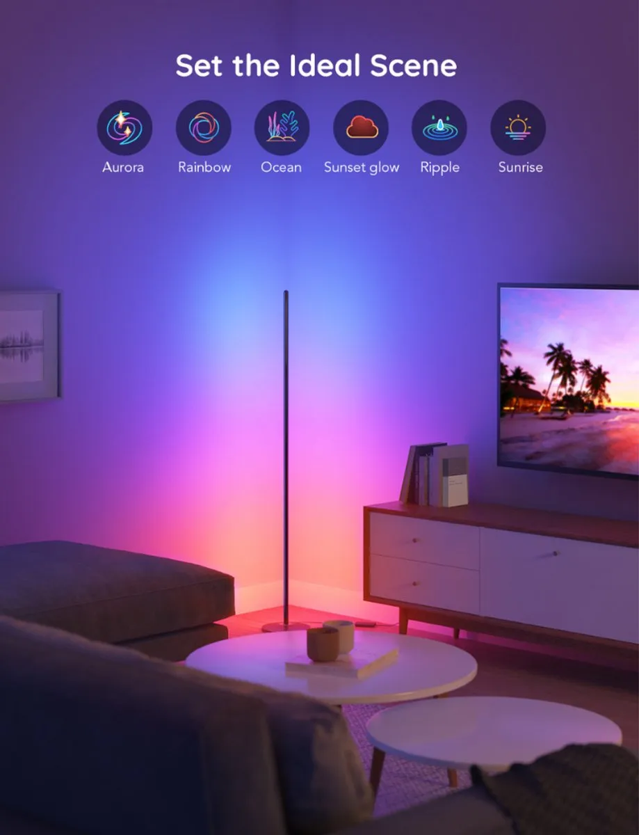 Govee Floor Lamp lite RGBW - 24W - Zwart - afbeelding 6 van 6