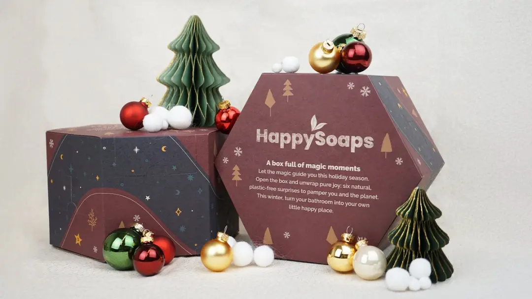 HappySoaps Giftbox Kerst - 6 verzorgingsproducten - afbeelding 2 van 2