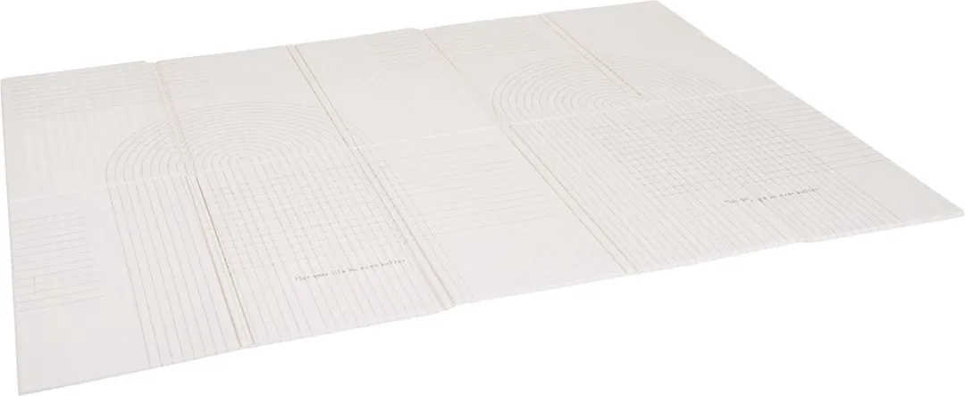KiddyMoon Speelmat 150x200cm - Tweezijdig - Beige Strepen