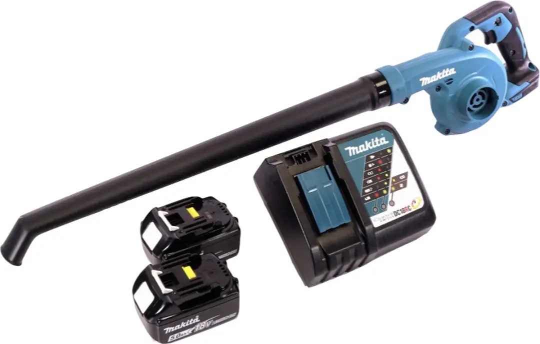 Makita DUB186RT Accubladblazer 18V - 2x 5.0Ah accu + lader - afbeelding 4 van 5