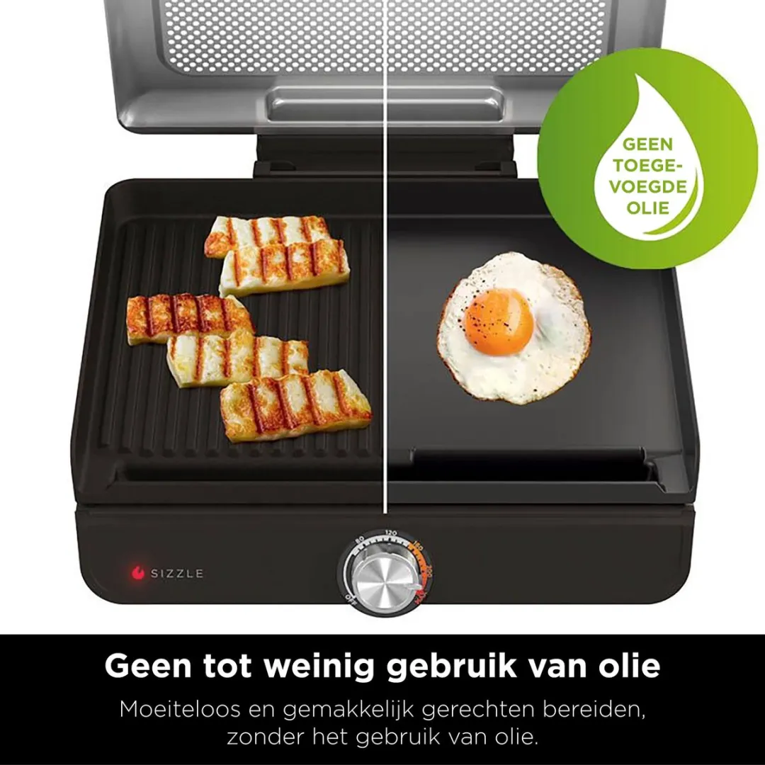Ninja Sizzle GR101EU Rookvrije Elektrische Grillplaat - 2 Platen - afbeelding 6 van 6