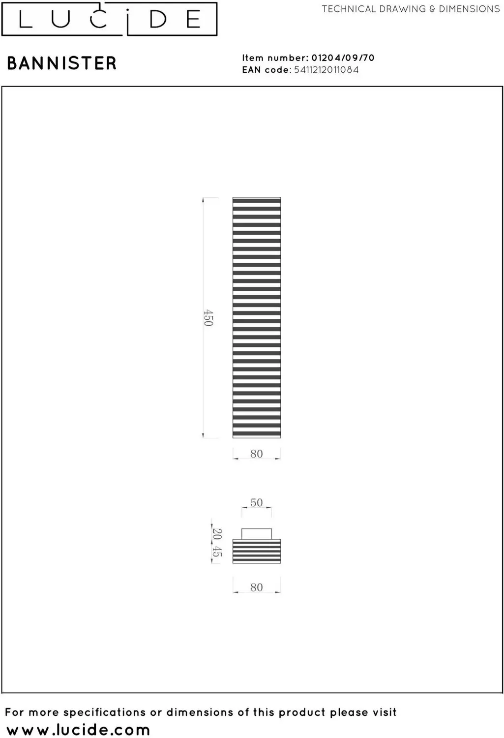 Lucide Bannister Wandlamp - 2x7W CCT - Donkere Houtlook - afbeelding 4 van 5