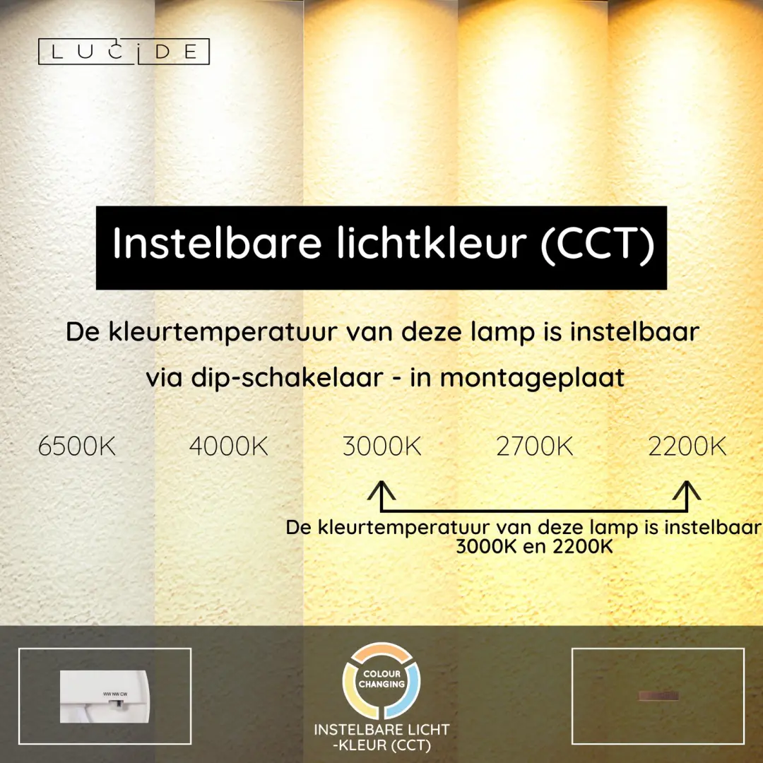 Lucide Bannister Wandlamp - 2x7W CCT - Donkere Houtlook - afbeelding 3 van 5