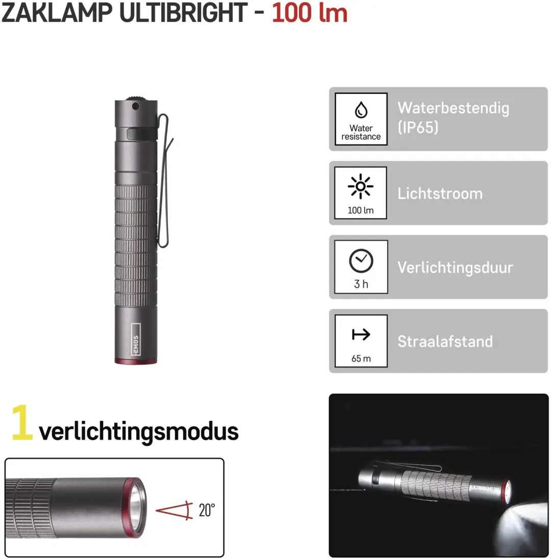 EMOS Ultibright 50 LED Zaklamp P3150 - 100 lm - afbeelding 4 van 6