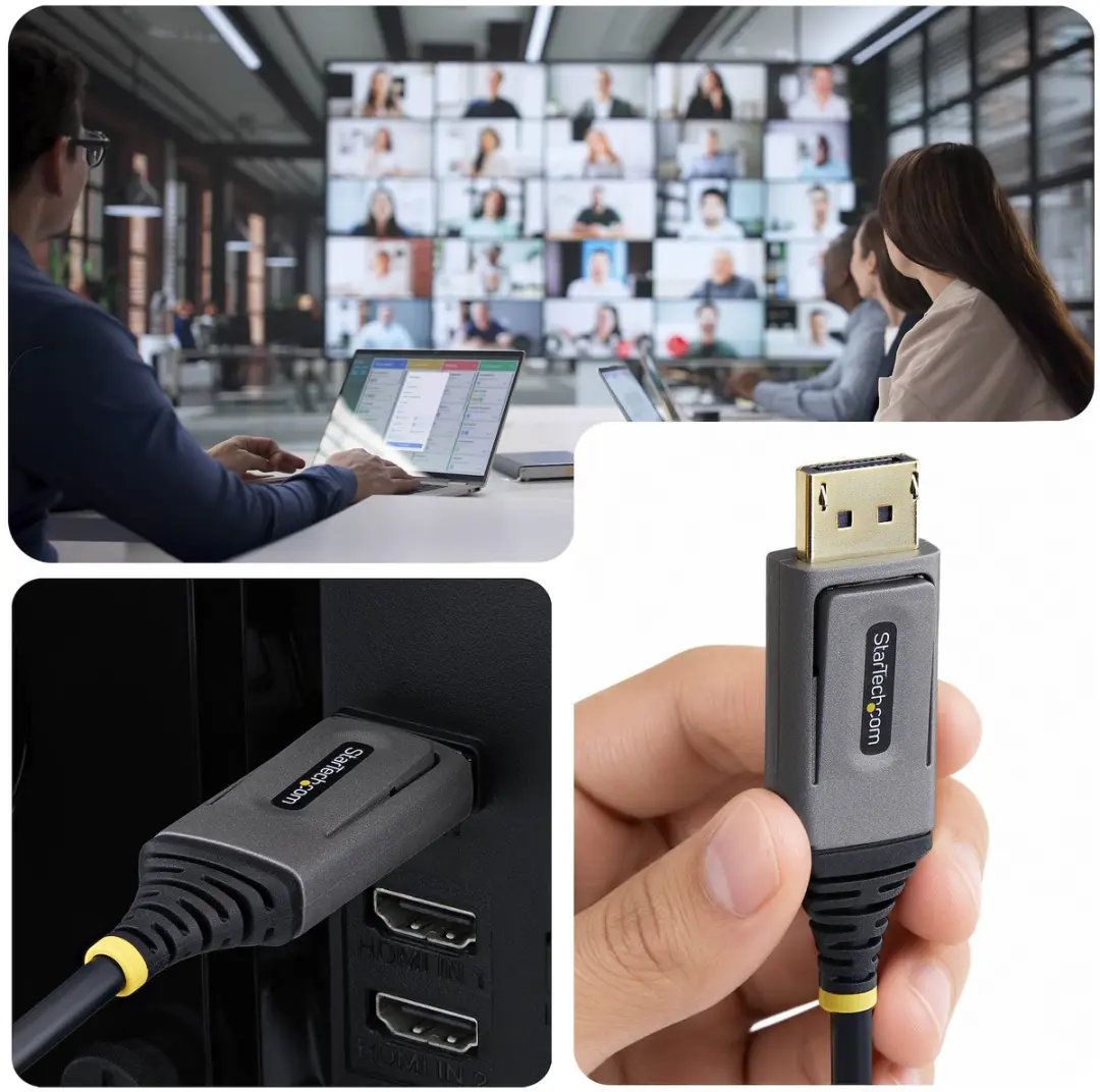 StarTech 8K-AOC-30M-DP-CABLE DisplayPort 1.4 Kabel - Zwart - afbeelding 2 van 6