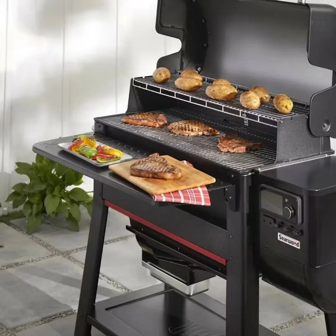 Weber Searwood XL 600 Werktafel Voorzijde - Zwart - afbeelding 2 van 3