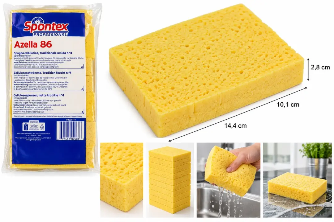 Spontex Azella 86 Glazenwasser Spons - 10 stuks - afbeelding 2 van 5