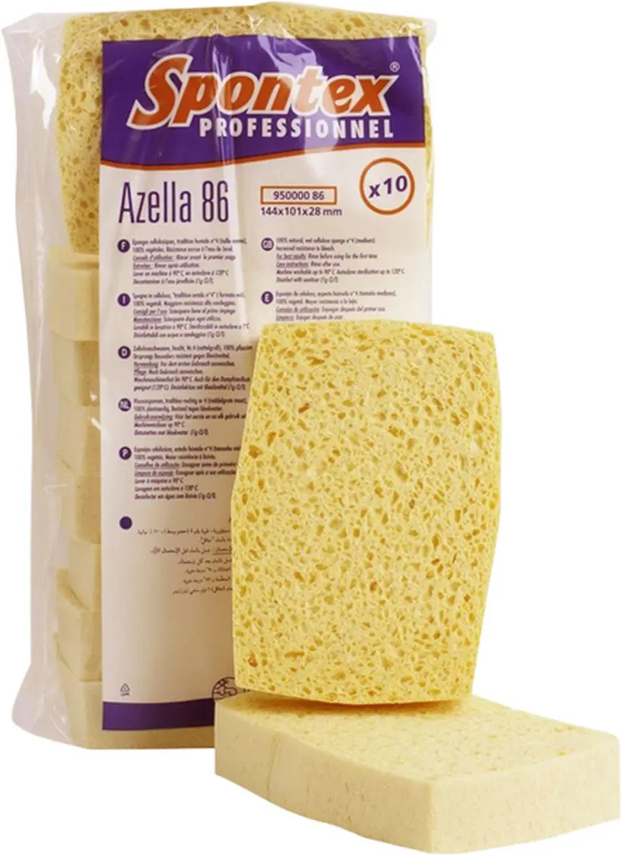 Spontex Azella 86 Glazenwasser Spons - 10 stuks - afbeelding 4 van 5