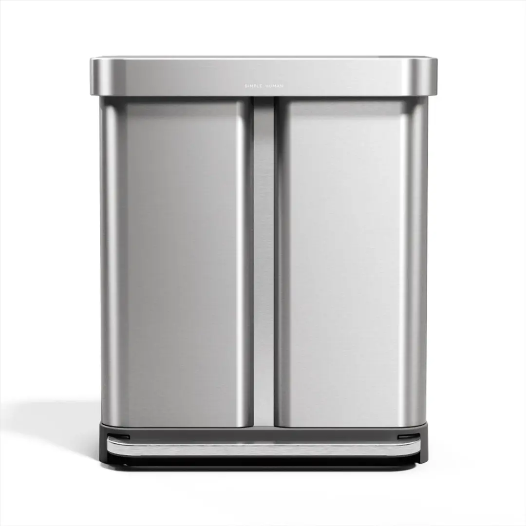 Simplehuman rechthoekige pedaalemmer van 58 liter