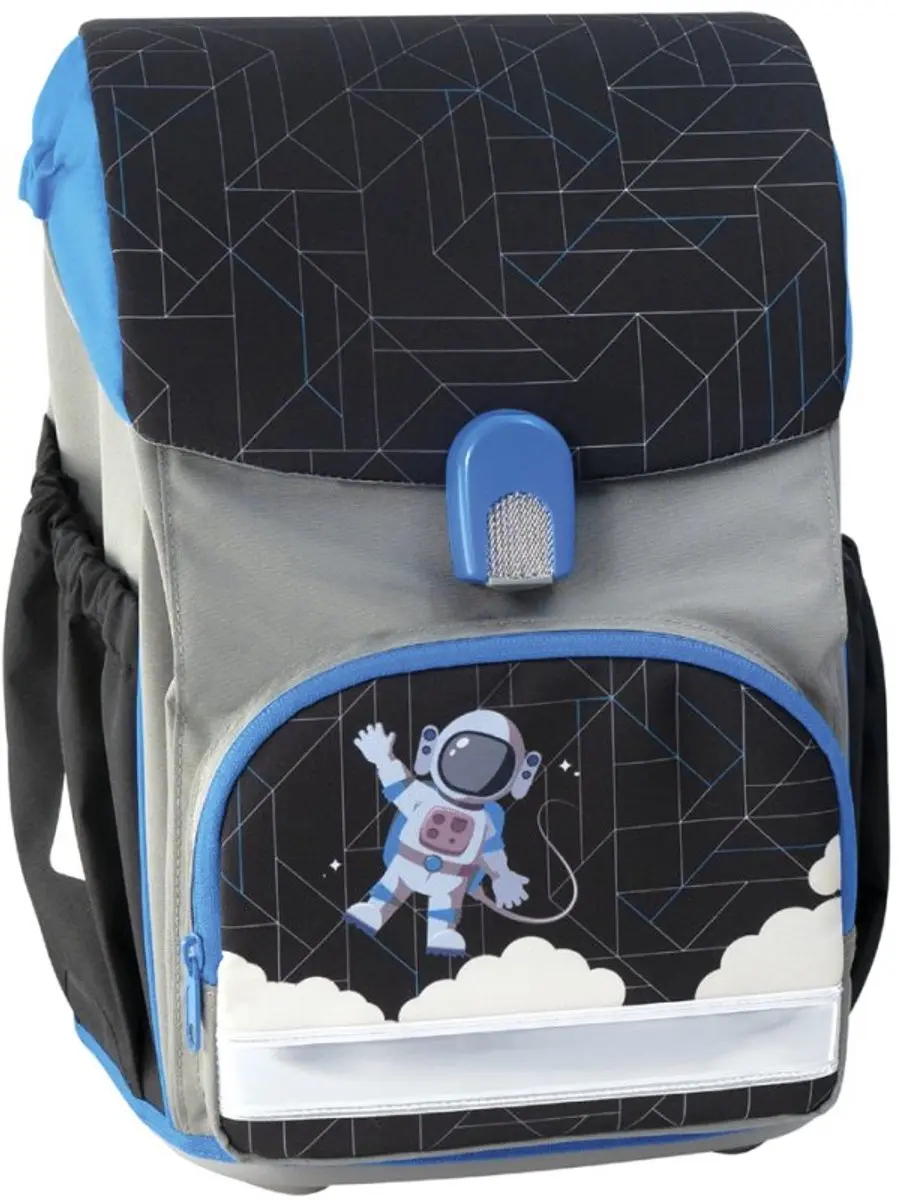 EBERHARD FABER schooltas-set EFAlino Astronaut, 4-delig, zwart/grijs/blauw, 21 l