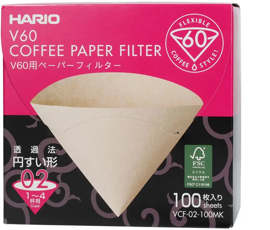 HARIO V60 Koffiefilters 02 VCF-02-100MK - Bruin - afbeelding 5 van 6