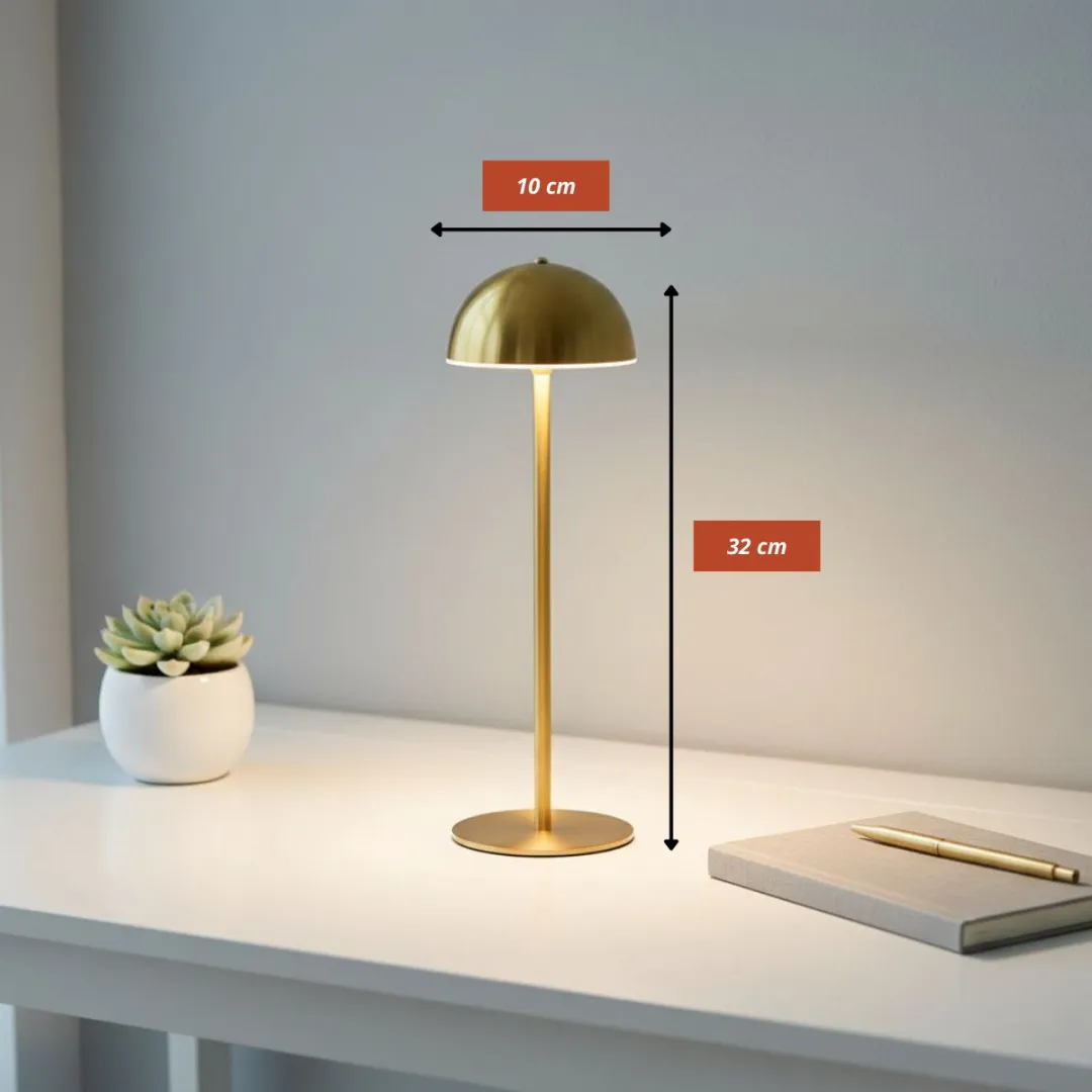 Grundig USB-C Oplaadbare Tafellamp - 3 Lichtstanden - 1200mAh - Goud - afbeelding 6 van 6