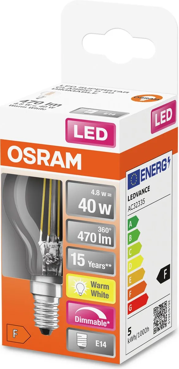 Osram LED-lamp E14 4.8W Warmwit