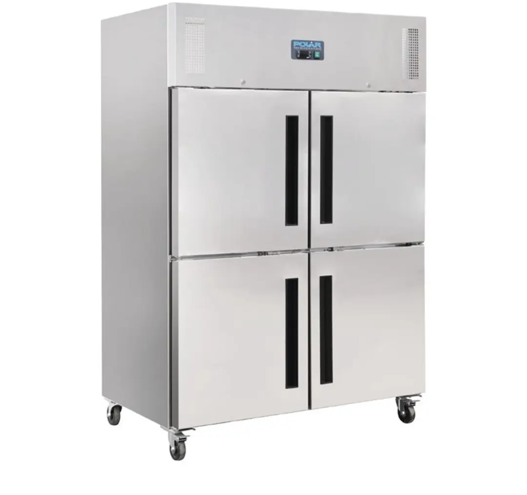 Polar G-serie Gastro 2-deurs vriezer met gedeelde deuren 1200L
