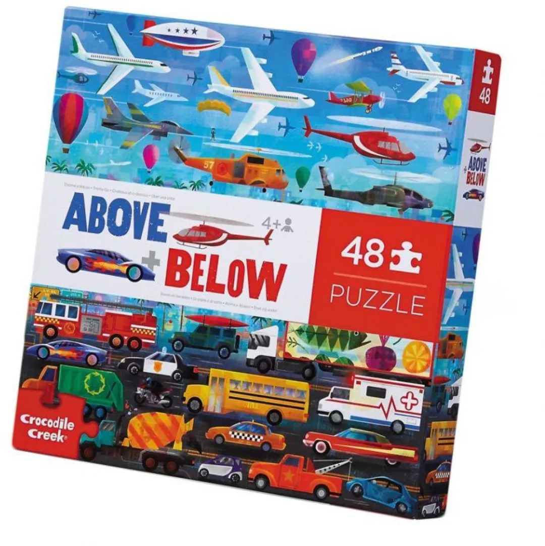 Crocodile Creek Above + Below Puzzel Voertuigen CC76003 - 48 Stuks