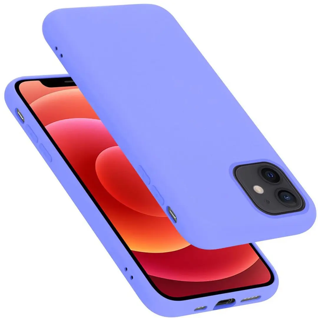 Cadorabo Hoesje geschikt voor Apple iPhone 12 MINI in LIQUID LICHT PAARS