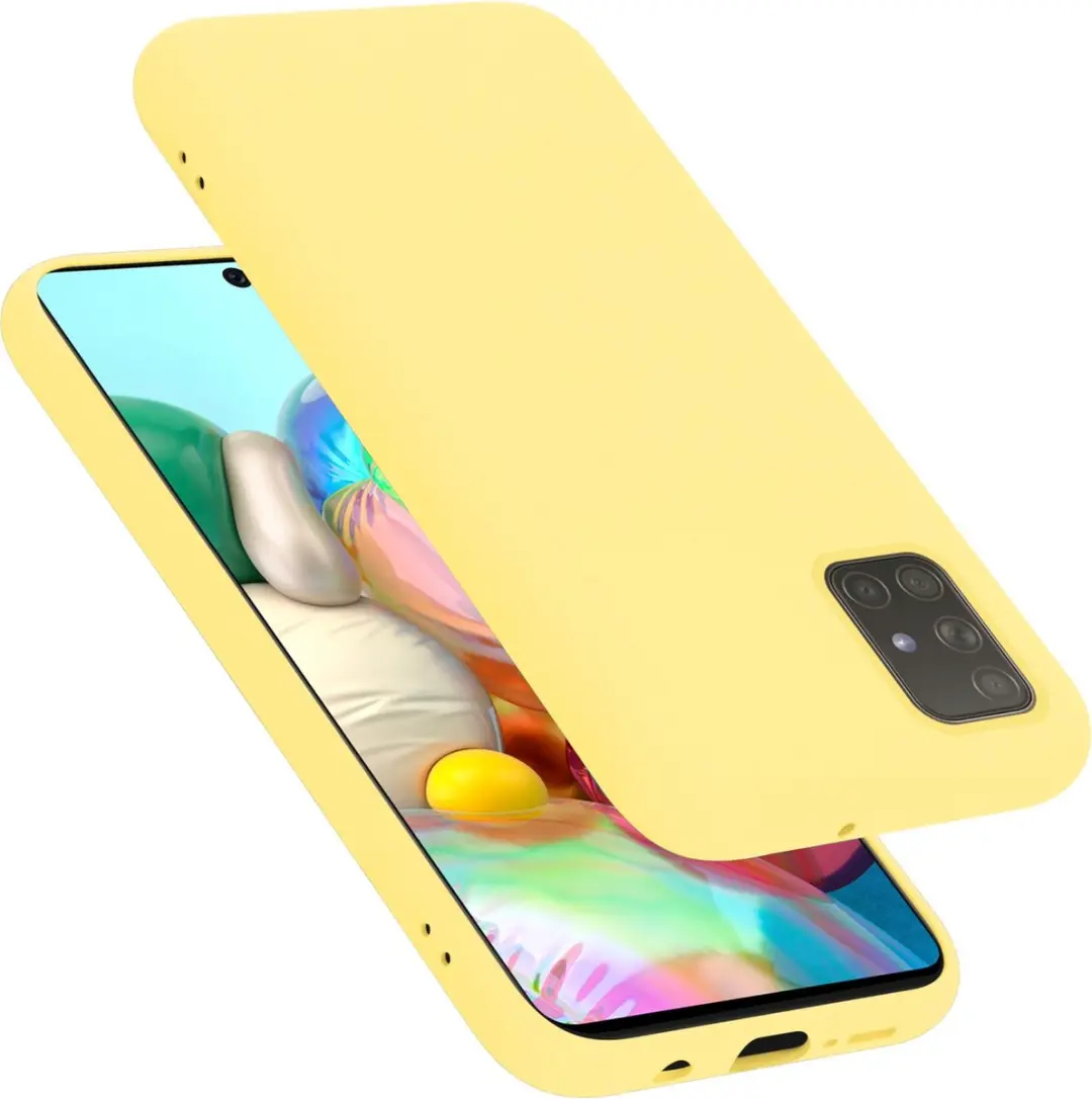 Cadorabo Hoesje geschikt voor Samsung Galaxy A51 4G / M40s in LIQUID GEEL