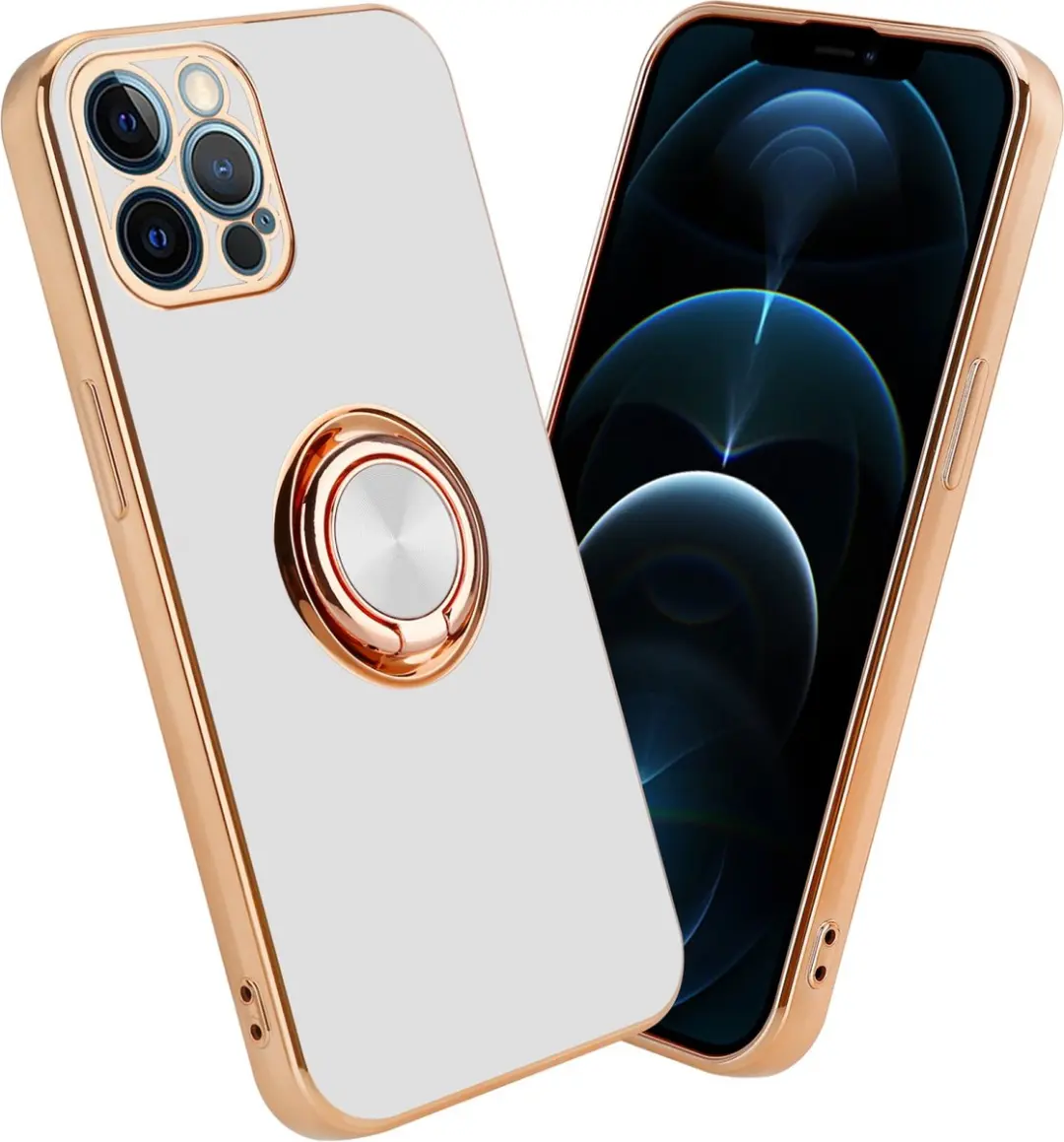 Cadorabo Hoesje geschikt voor Apple iPhone 12 PRO MAX in Glossy Wit