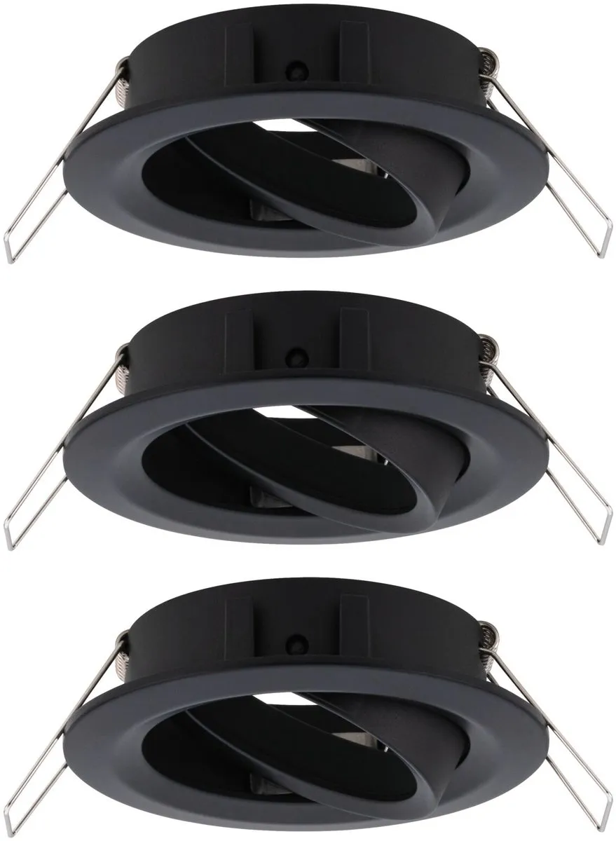 Paulmann Choose Basisset Inbouwlamp 3x10W 84mm - Zwart mat