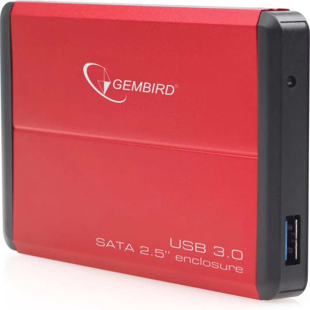 Gembird EE2-U3S-2-R Harddiskbehuizing 2.5" SATA - USB 3.0 - Rood - afbeelding 6 van 6