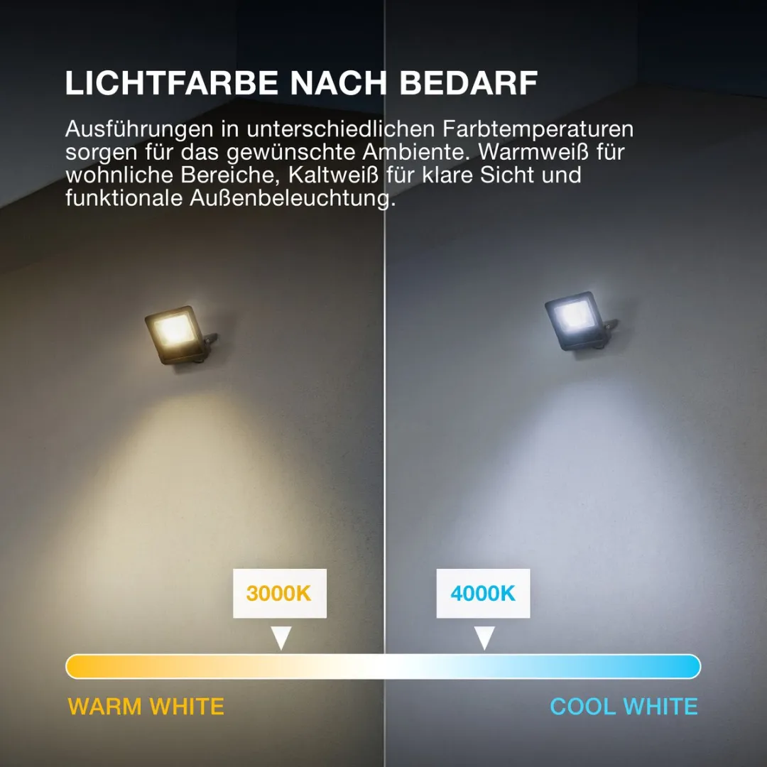 Osram Endura Flood PC 30W LED-schijnwerper 3000K - 3000 Lumen - Wit