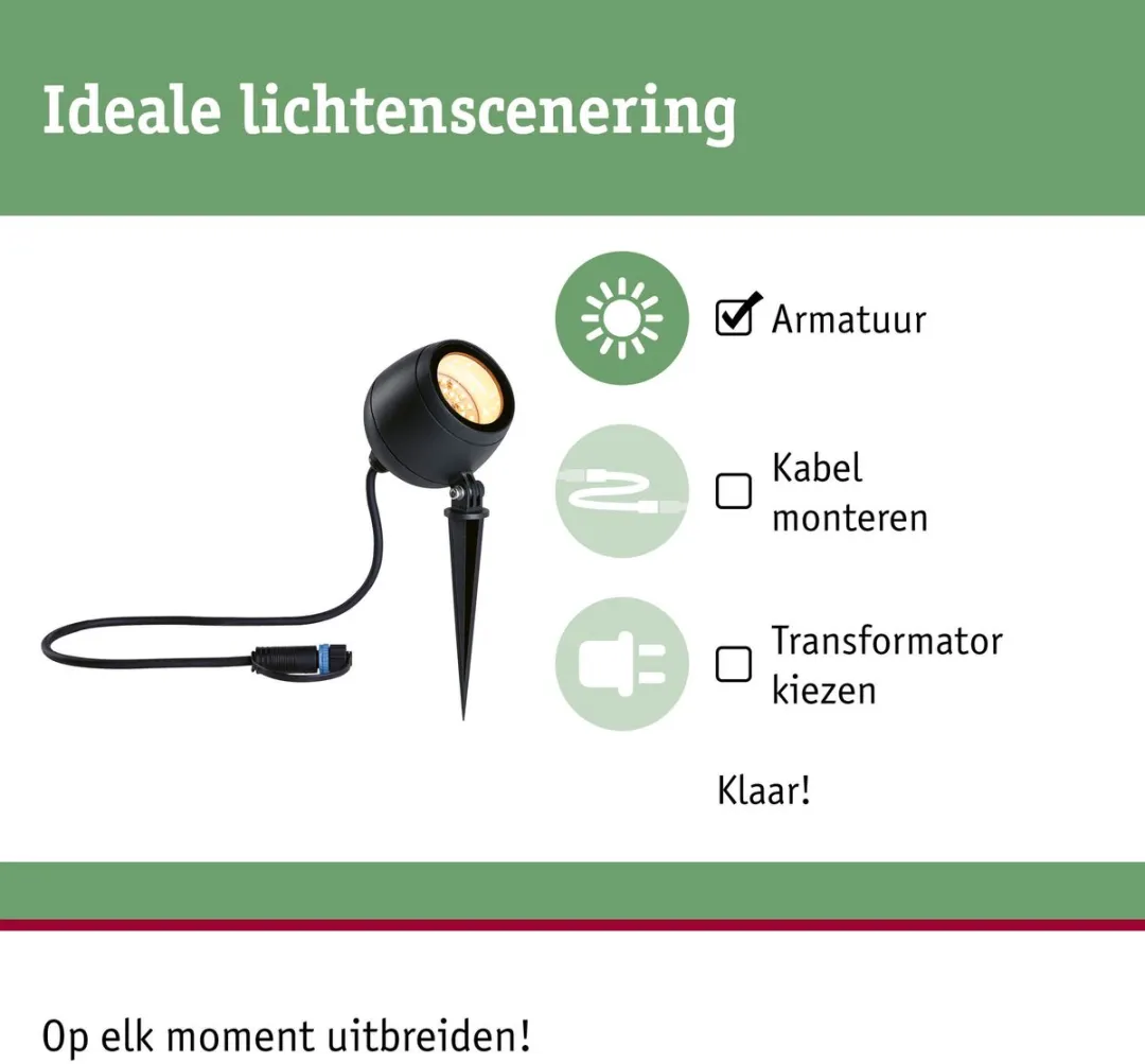 Paulmann Plug & Shine LED Tuinspot Kikolo Zigbee 3.0 6,2W Antraciet