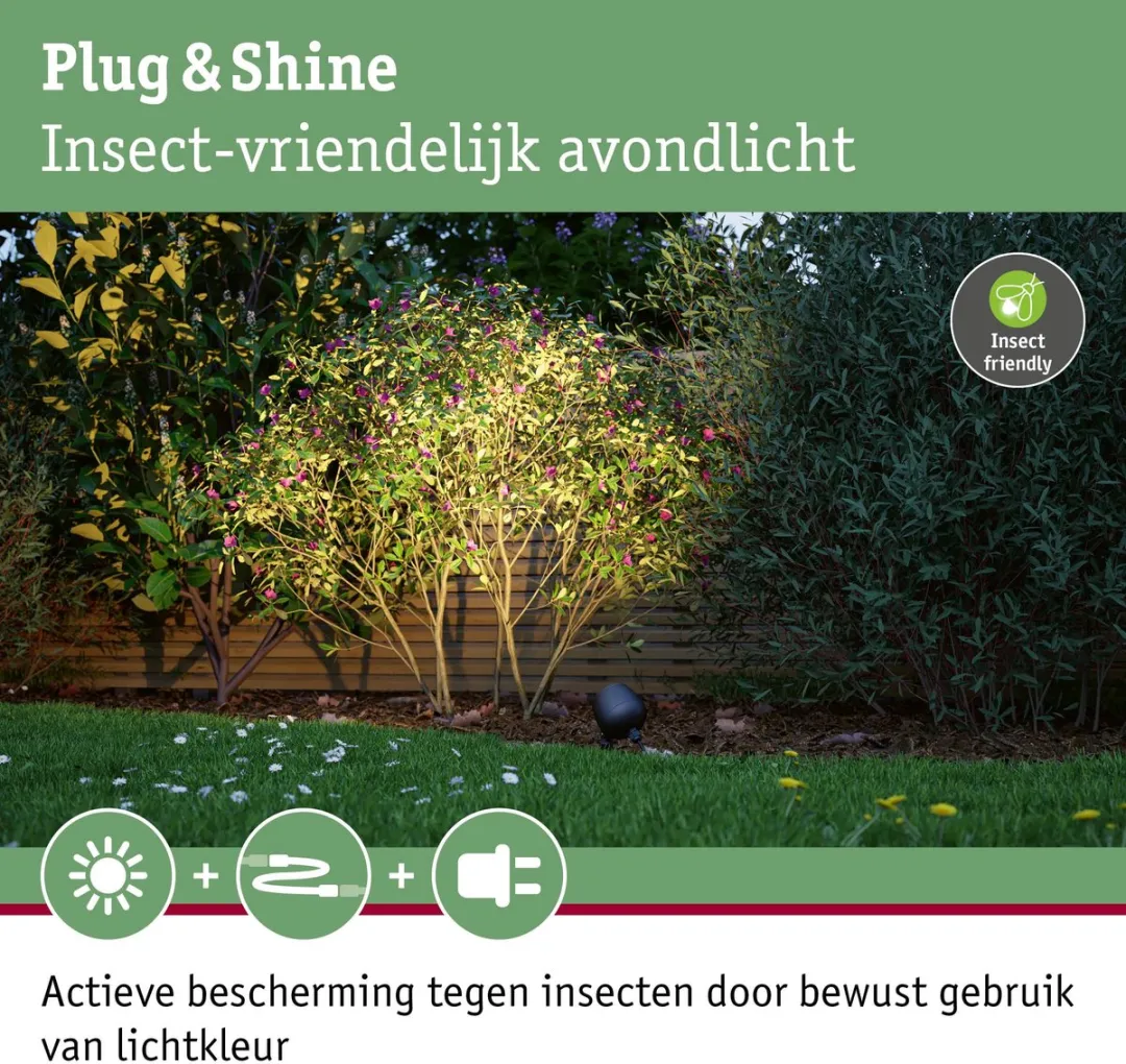 Paulmann Plug & Shine LED Tuinspot Kikolo Zigbee 3.0 6,2W Antraciet - afbeelding 6 van 6