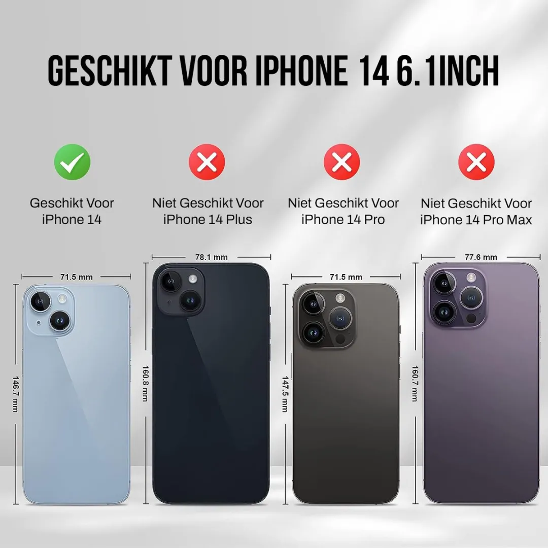 Nuvex iPhone 14 Hoesje met Pasjeshouder - Zwart - 2 Pasjes - afbeelding 6 van 6