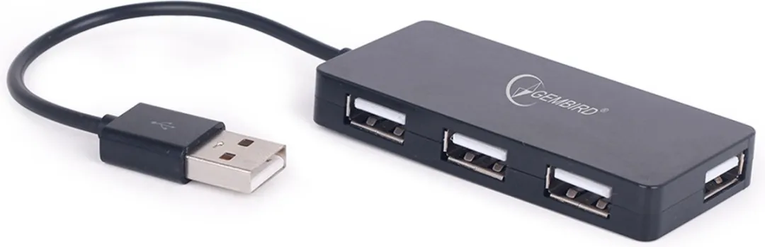 Gembird USB Hub GMB-UHB-U2P4-03 - 4 Poorten - 0,15m - Zwart