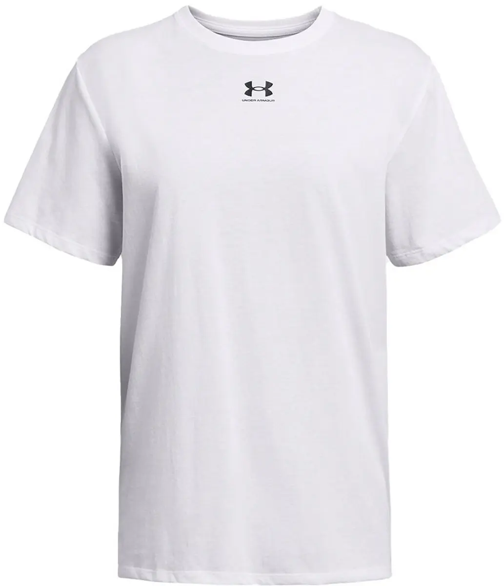 Under Armour Campus Oversize Dames T-Shirt - Wit/Zwart - afbeelding 5 van 6