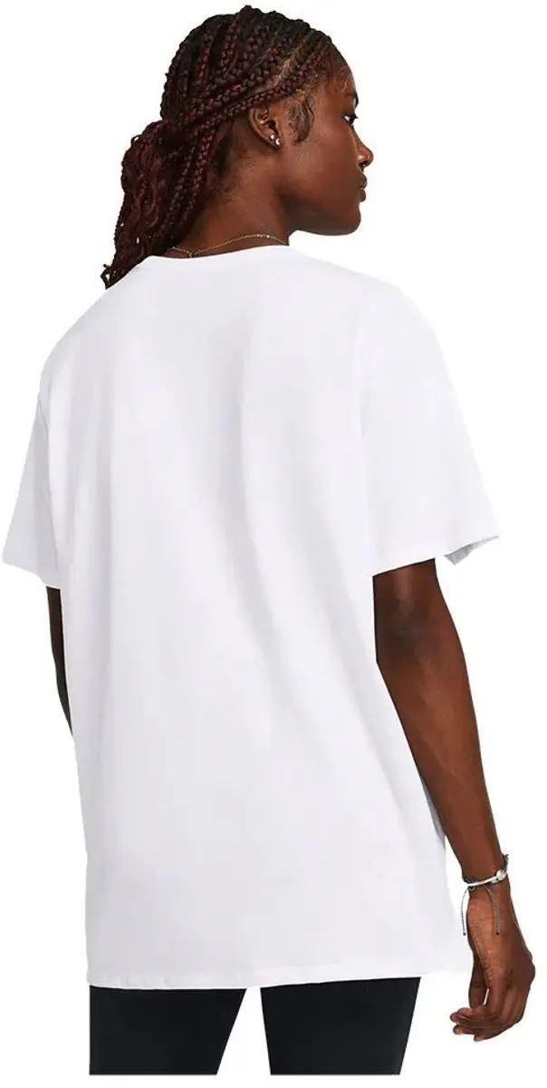 Under Armour Campus Oversize Dames T-Shirt - Wit/Zwart - afbeelding 3 van 6