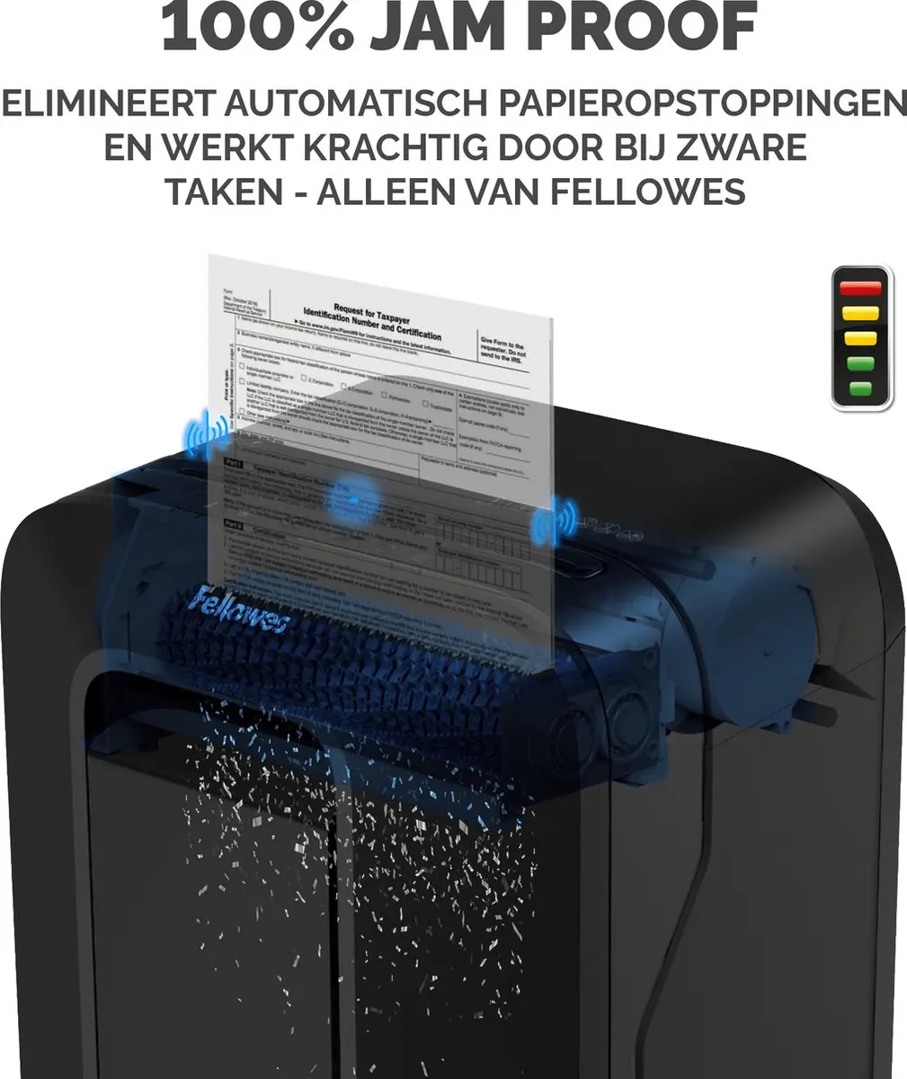 Fellowes Powershred LX201 Papierversnipperaar - P-5 Micro-Cut - Zwart - afbeelding 6 van 6
