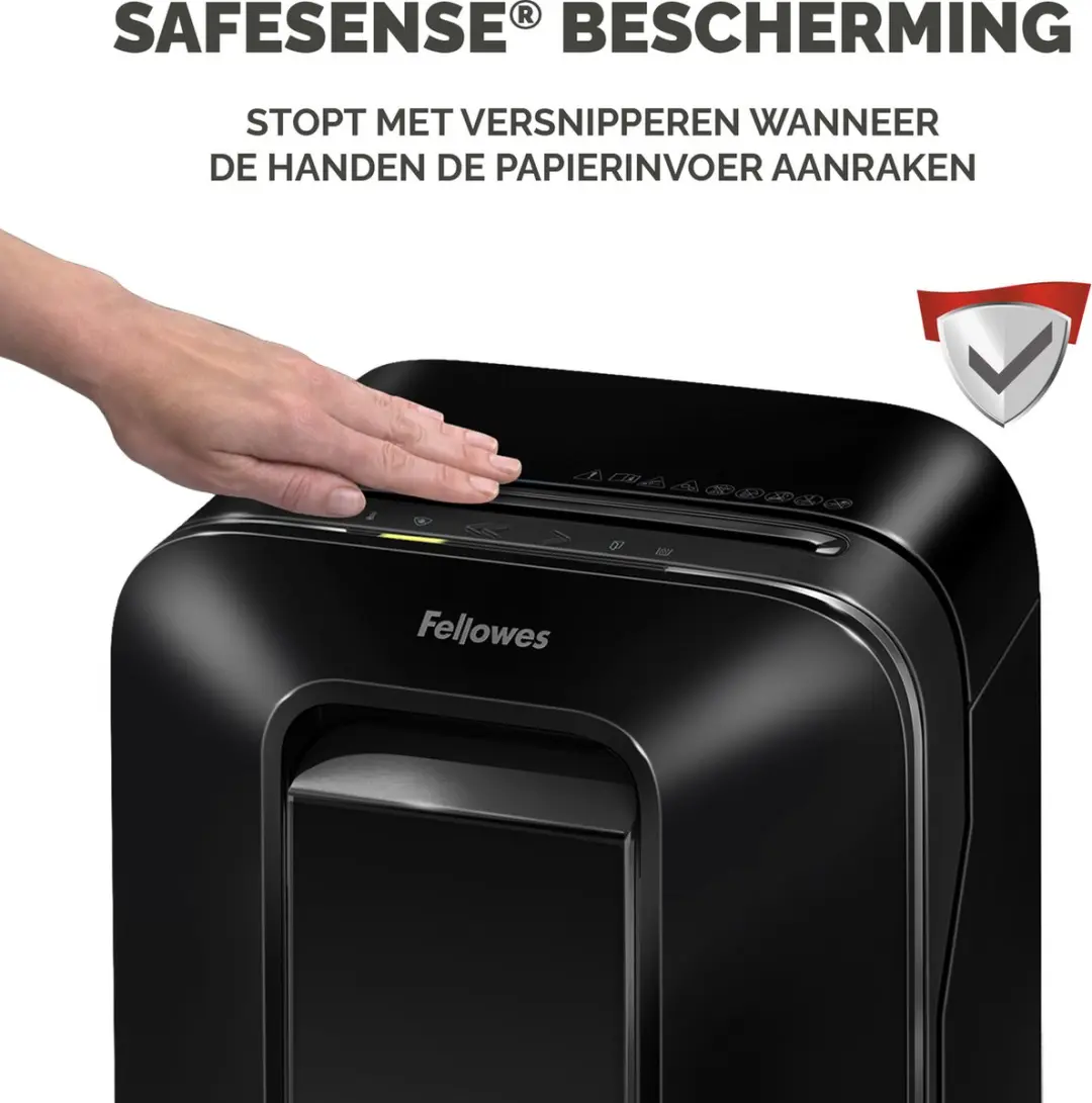 Fellowes Powershred LX201 Papierversnipperaar - P-5 Micro-Cut - Zwart - afbeelding 4 van 6