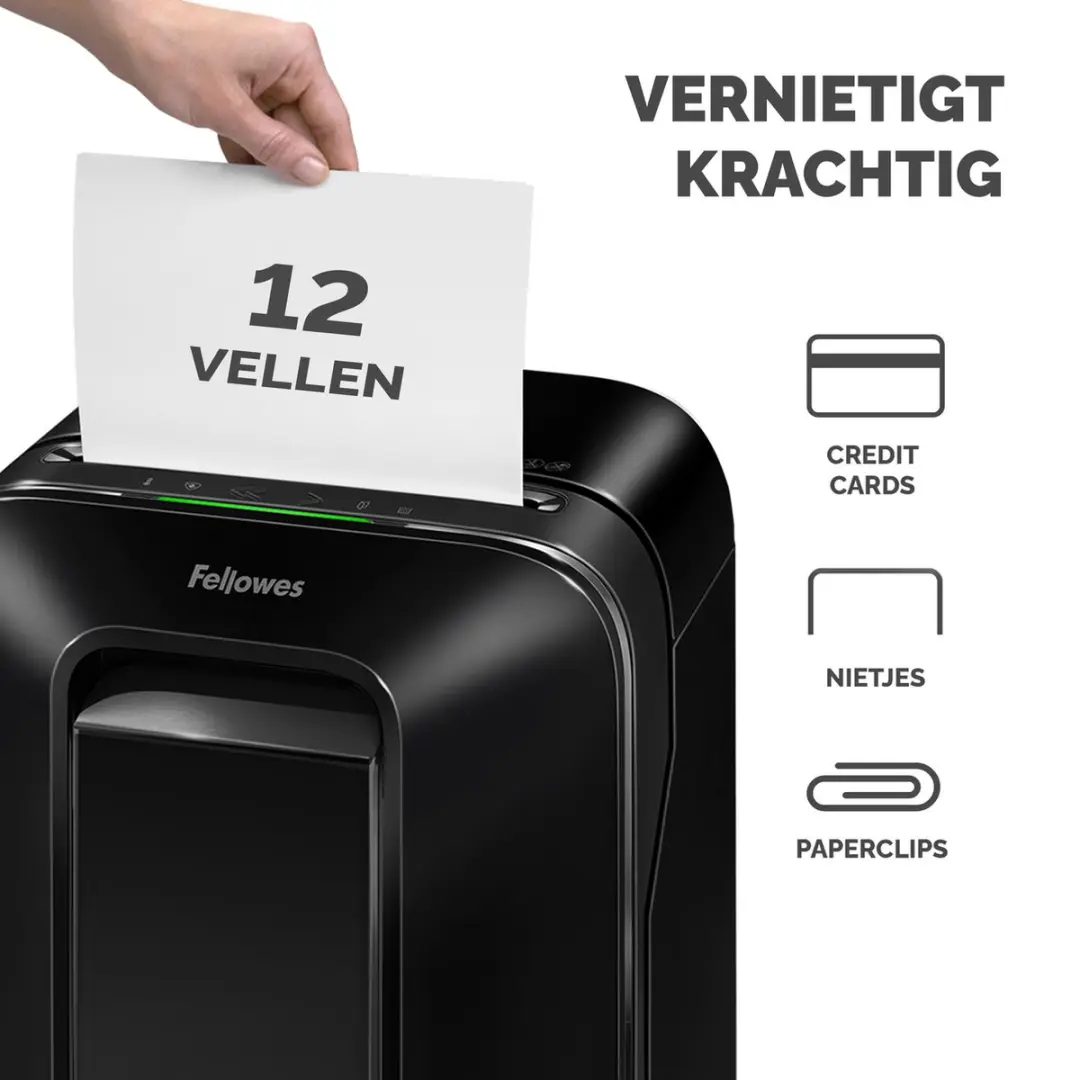 Fellowes Powershred LX201 Papierversnipperaar - P-5 Micro-Cut - Zwart - afbeelding 2 van 6