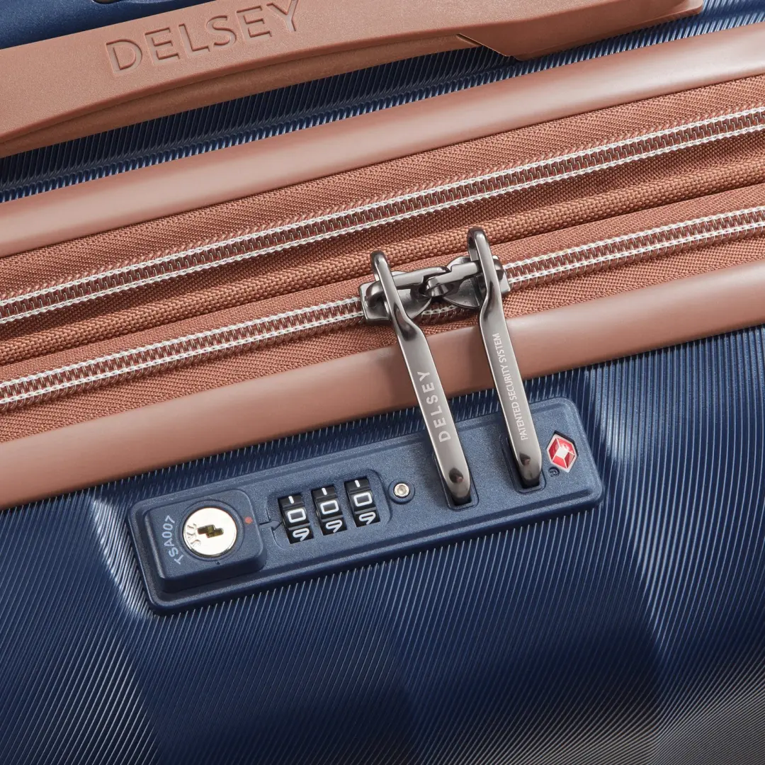 DELSEY Carrousel 2 Slim Handbagagekoffer - 55cm - Blauw - afbeelding 6 van 6