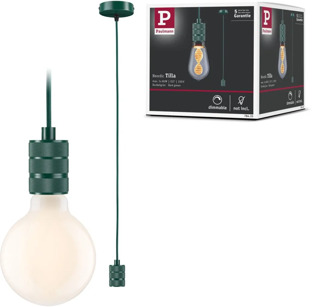 Paulmann Neordic Hanglamp Tilla E27 Groen