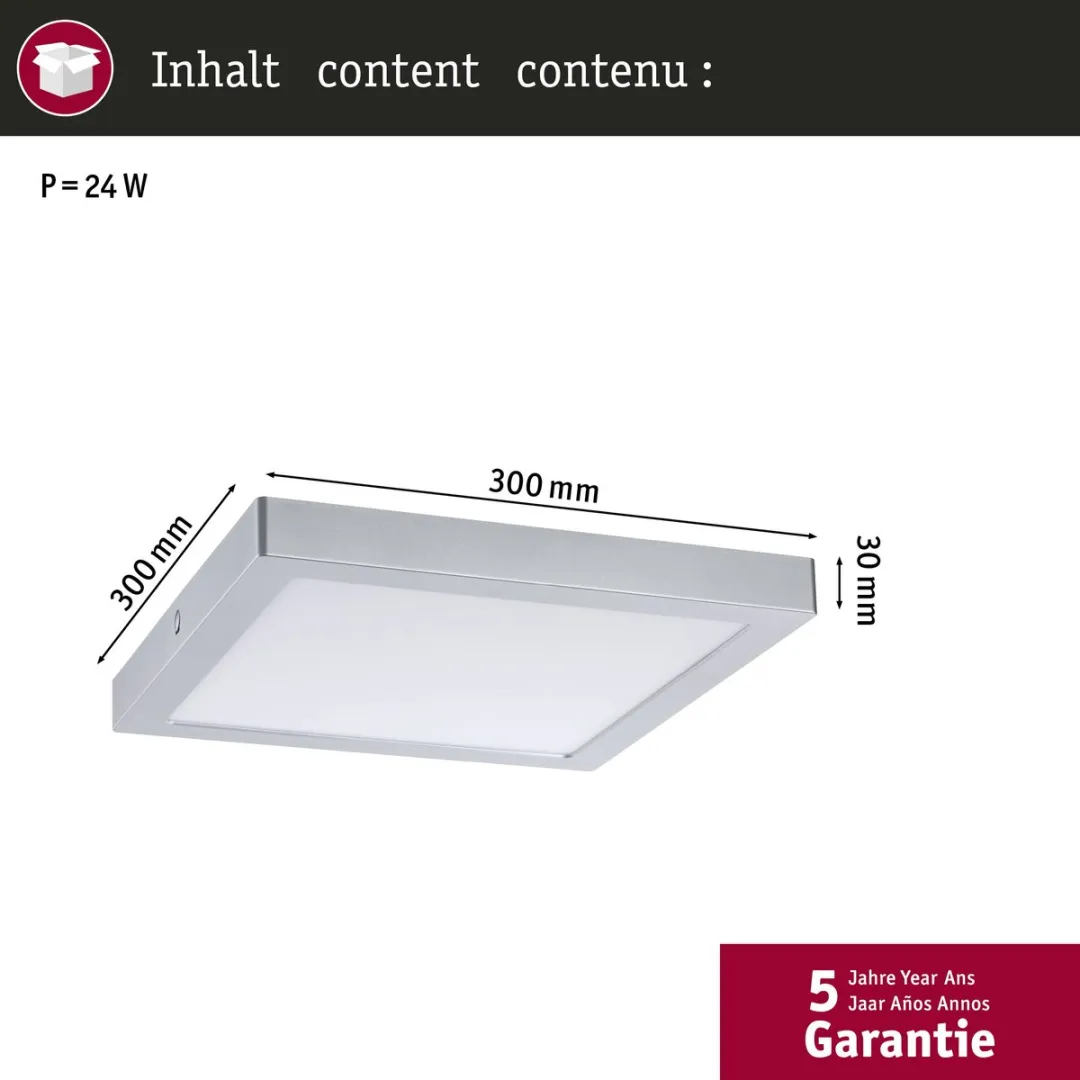 Paulmann LED-paneel Abia 22W 2200lm 2700K - Chroom mat
