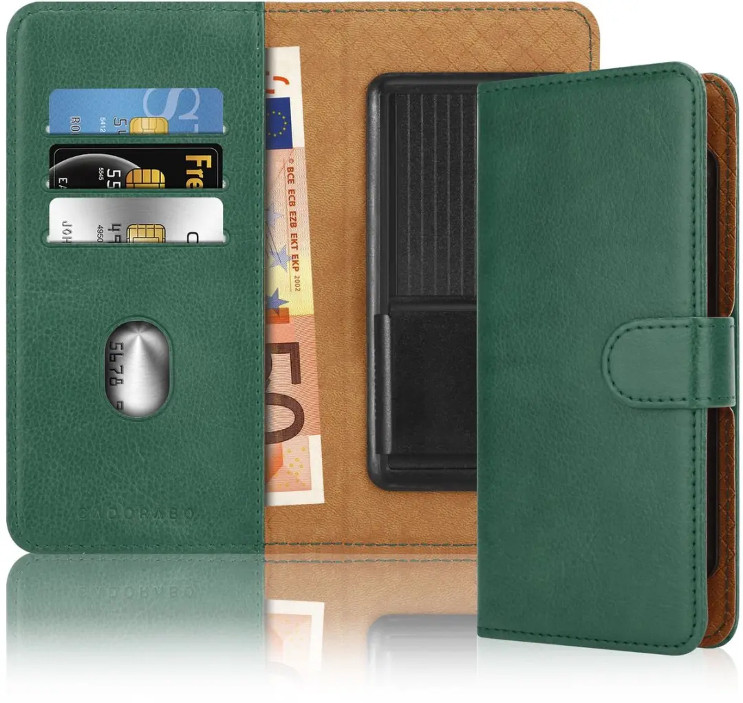 Hoesje geschikt voor Xiaomi 14 Ultra in LEGERGROEN met kaartslot, 360 graden bes