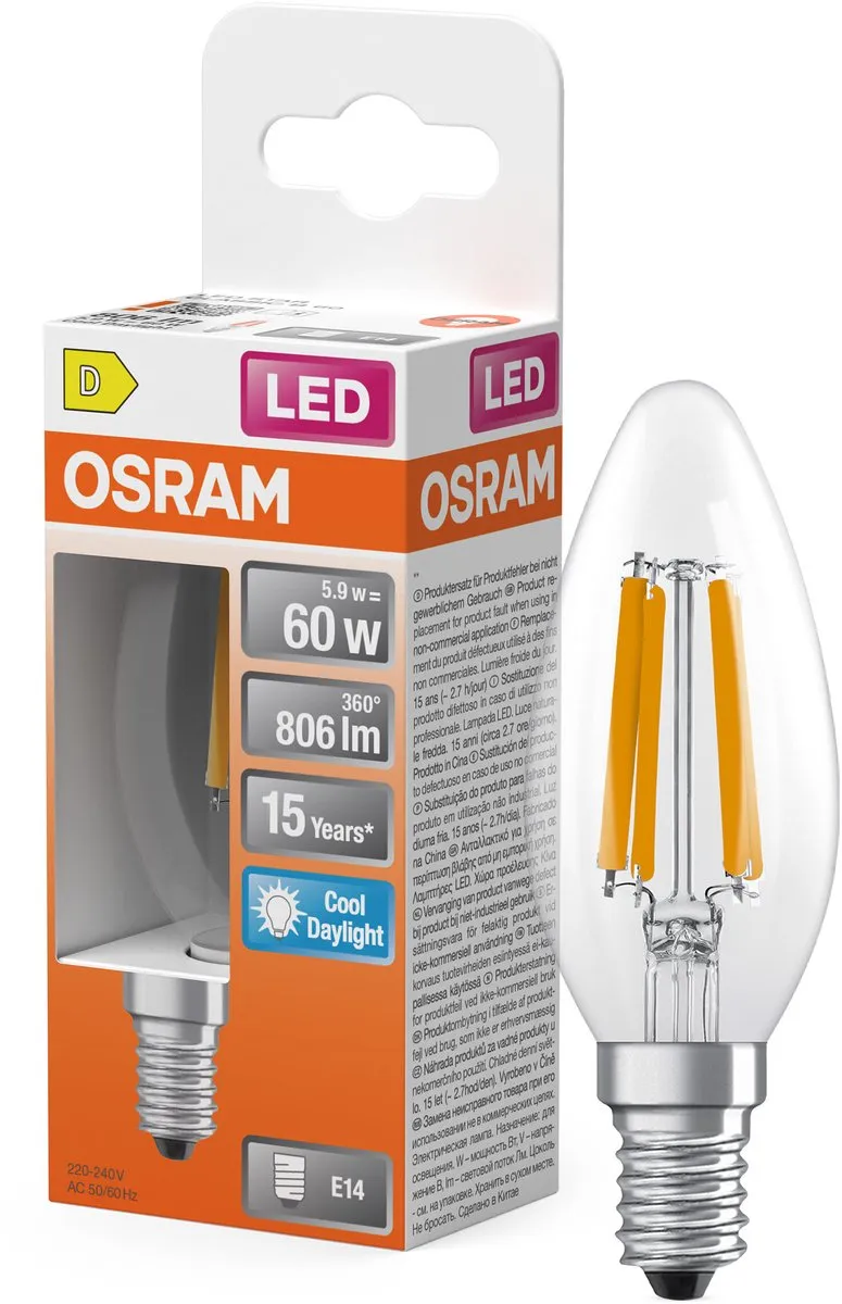 Osram LED Star Mini Candle E14 5.9W 6500K - Helder - afbeelding 4 van 6