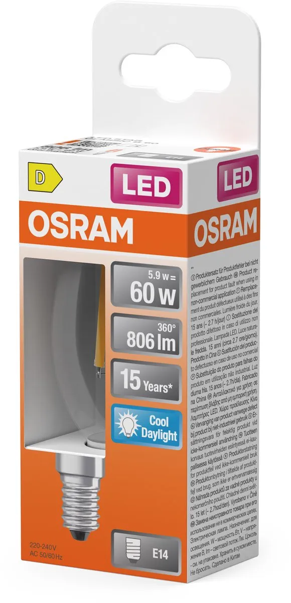 Osram LED Star Mini Candle E14 5.9W 6500K - Helder - afbeelding 5 van 6